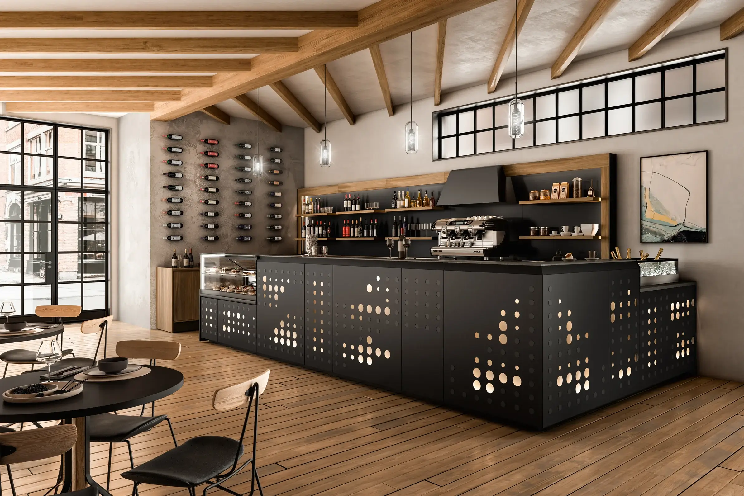 Realizzazioni: ristorante, bar, pizzeria, gelateria, supermercato ...